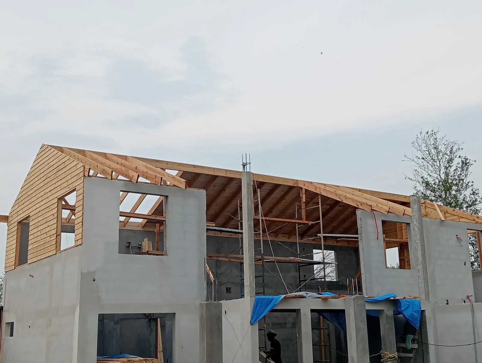 Cabana estructura madera