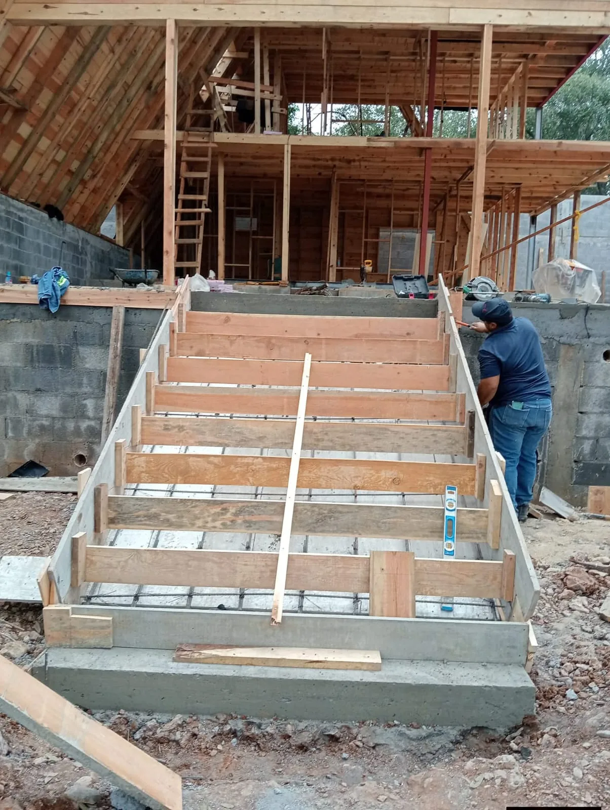 Escalera cimbra