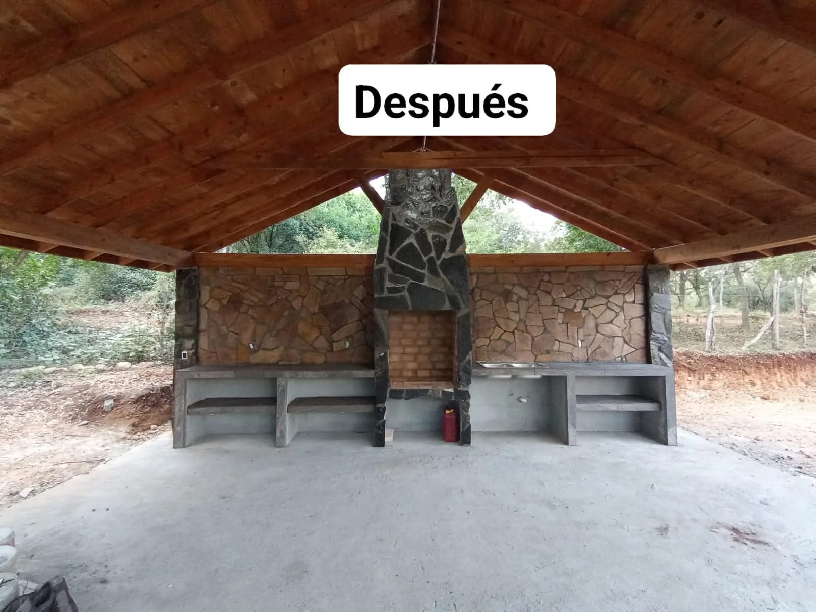 Área social después de los trabajos