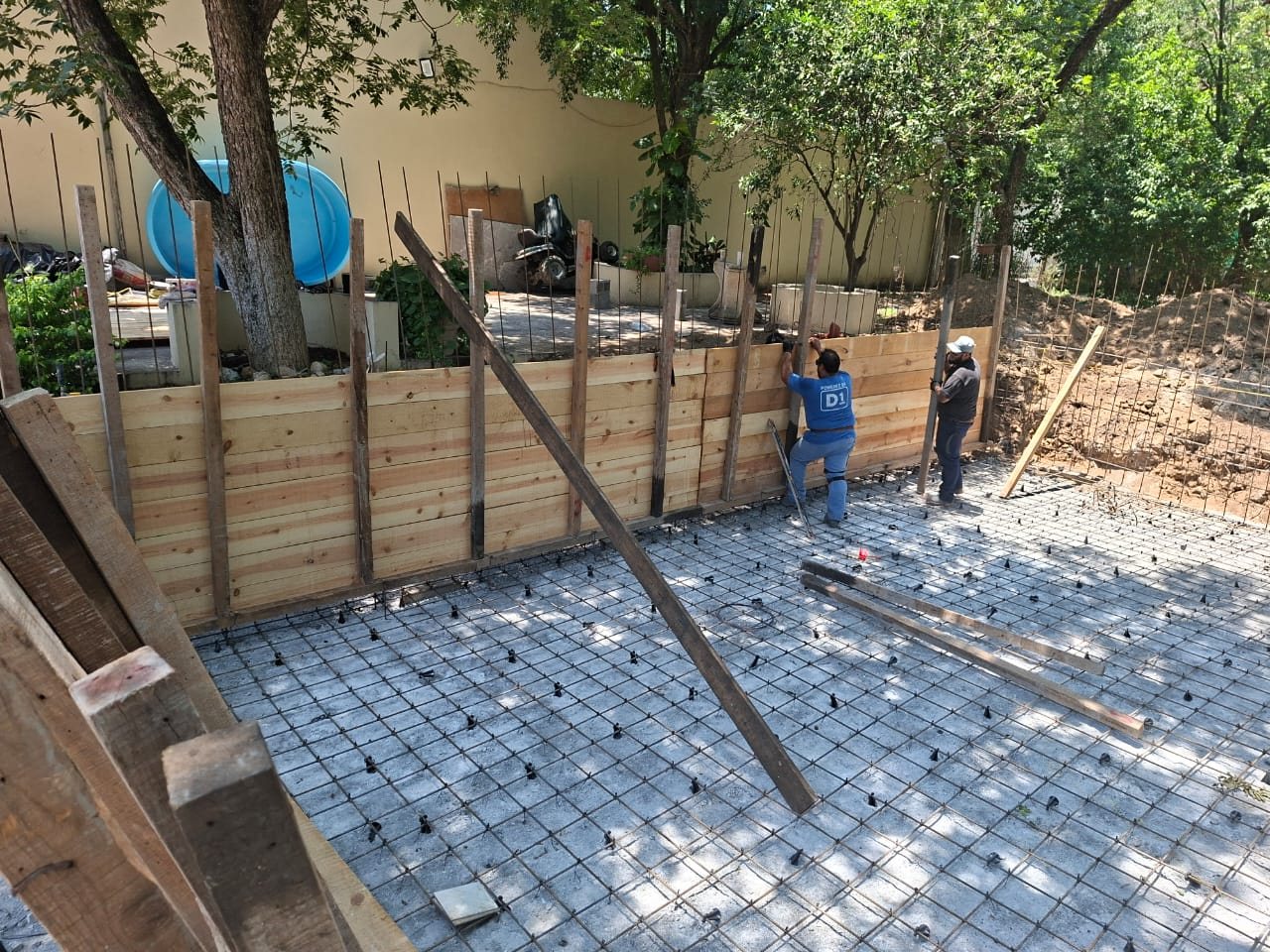 Estructura de alberca en proceso